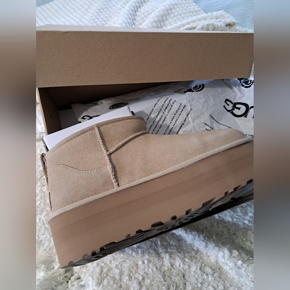 UGG Classic Beige Suede Boots